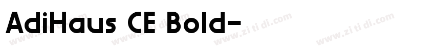 AdiHaus CE Bold字体转换